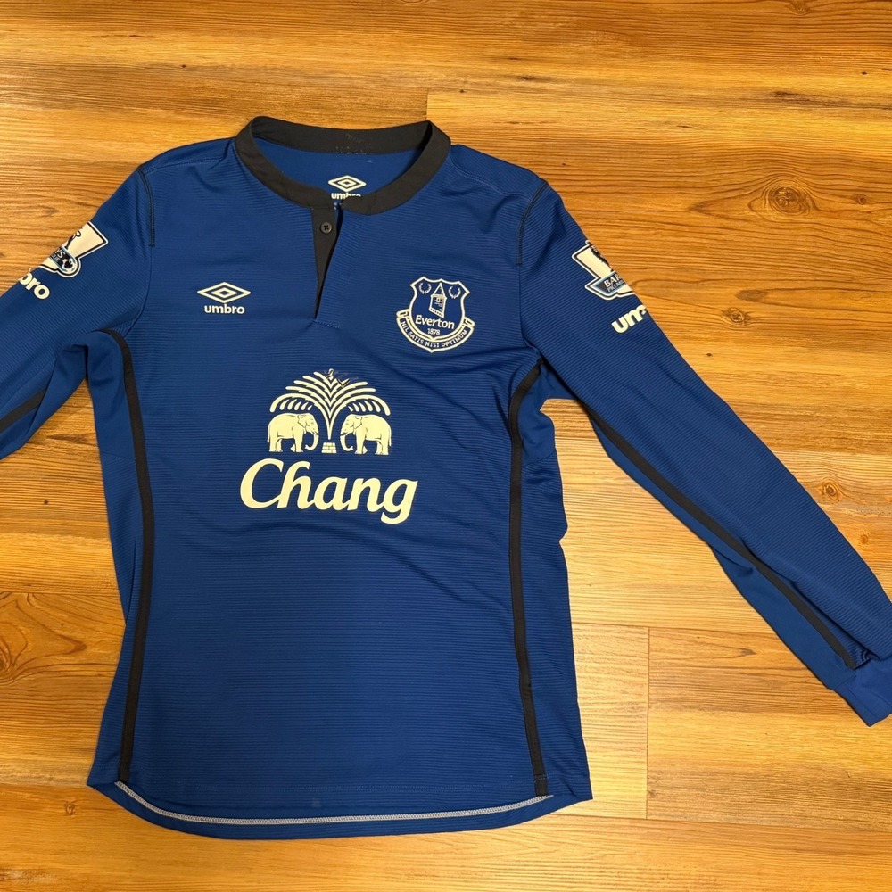 Umbro Everton FC‎ 2014-15 Naismith 14 Long Sleeve Jersey Blue Small
